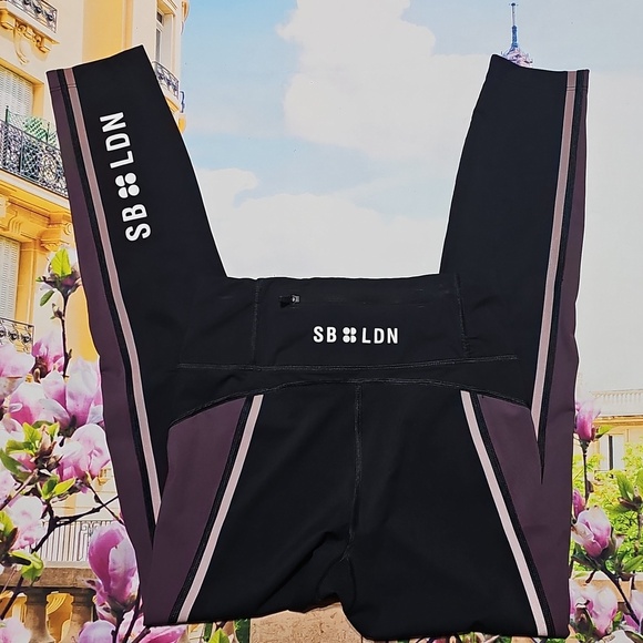 Sweaty Betty London The Zero Gravity 7/8 Run Leggings Black & Purple Small - Picture 7 of 7